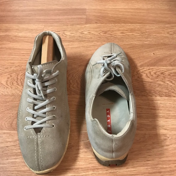 Prada men’s beige suede sneakers - Picture 1 of 1